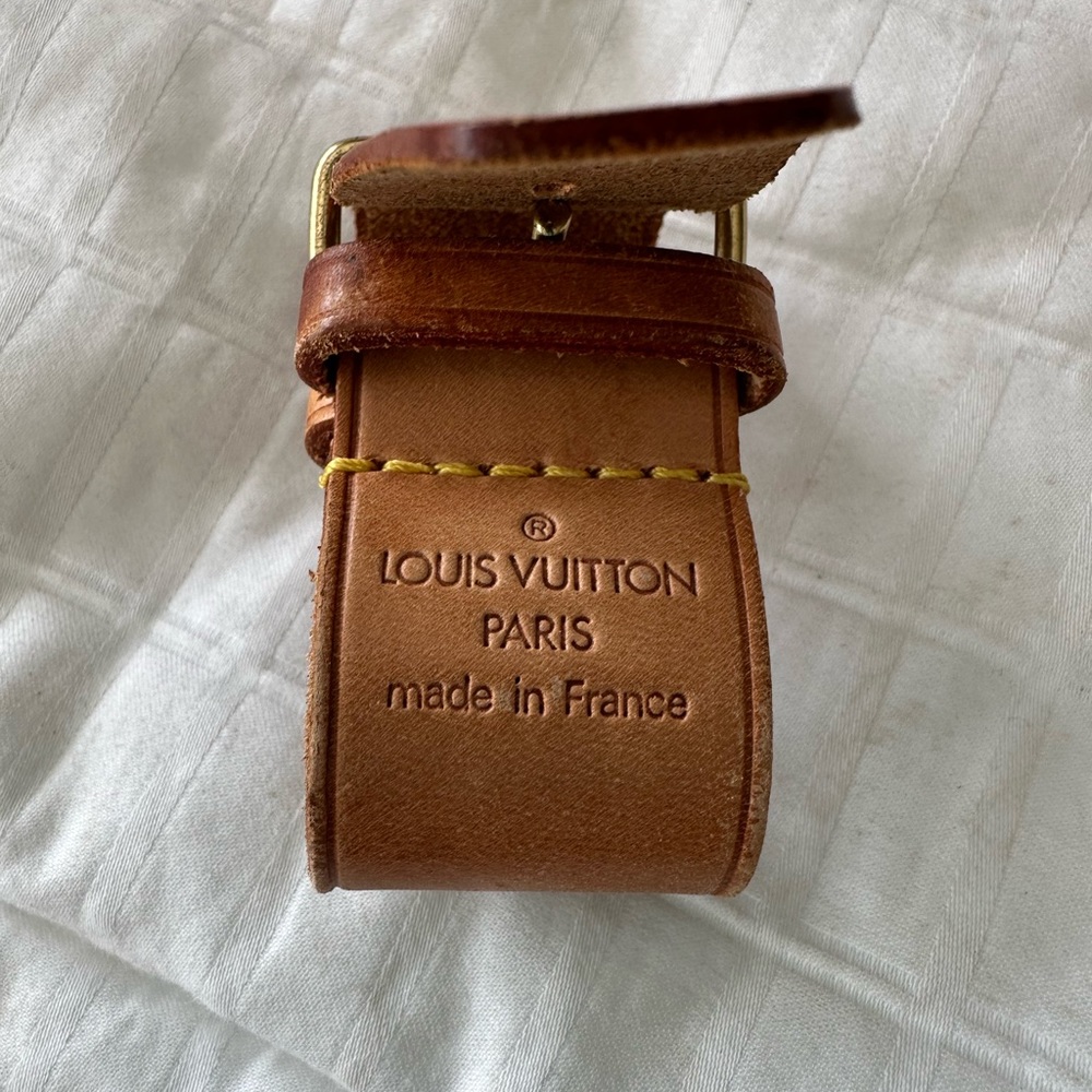 Authentic Louis Vuitton Vachetta Poignet - can be used as a bracelet or poignet.